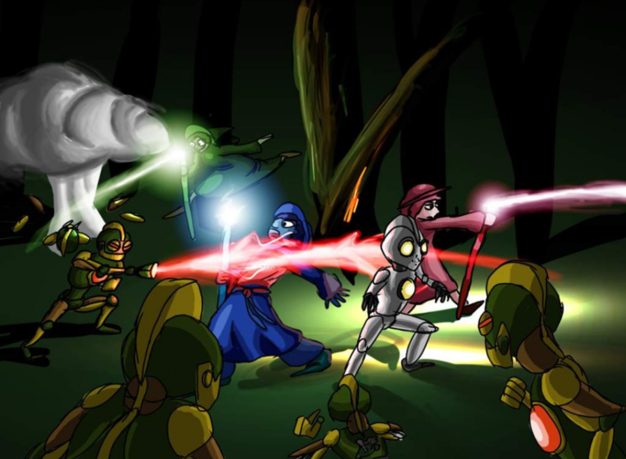Old Wizards and Robots art